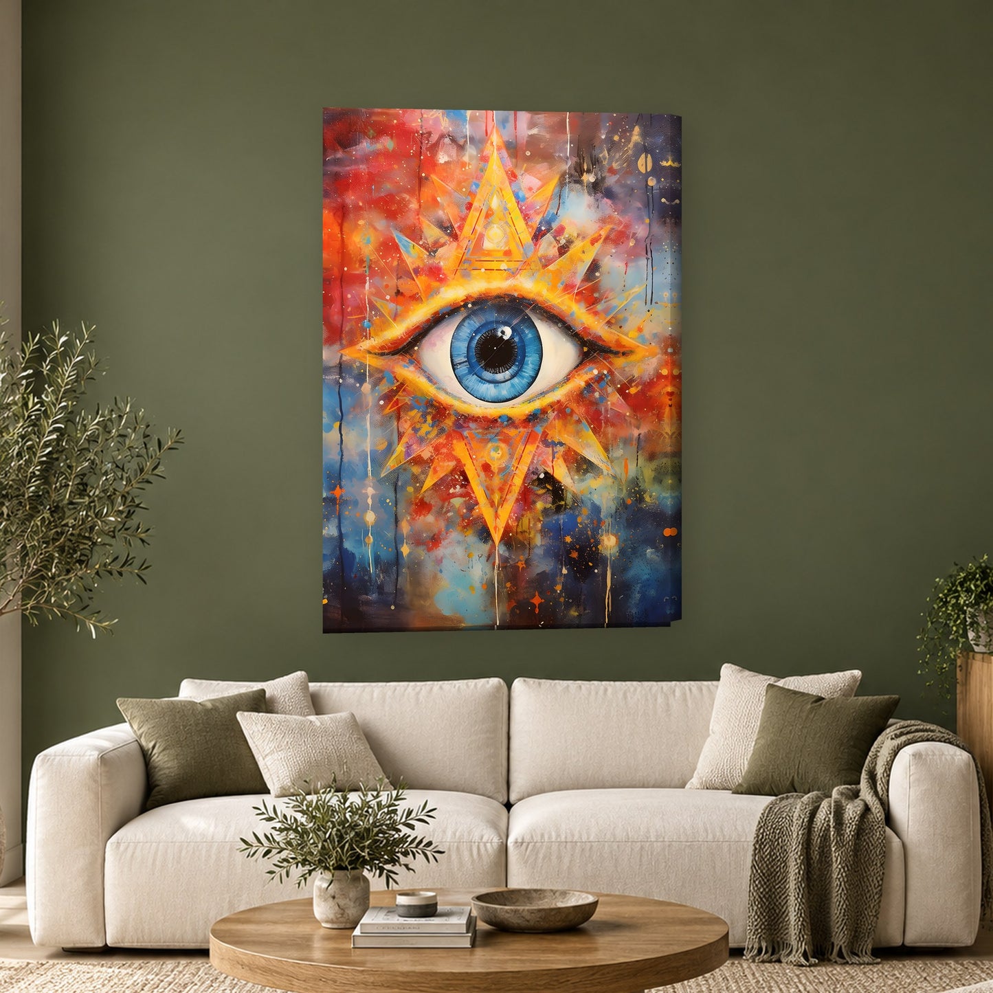 Tablou decorativ - Ochiul solar pe perete, in camera - Zibo.ro