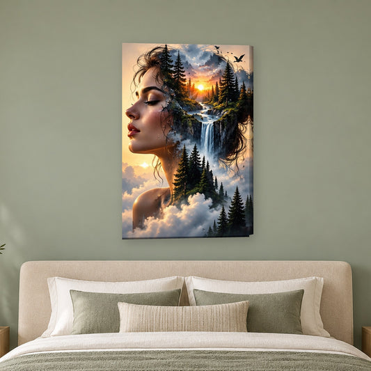 Tablou decorativ - Padurea din Ceata pe perete, in camera - Zibo.ro