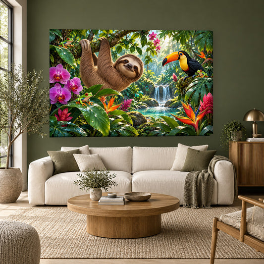 Tablou decorativ - Padurea Tropicala pe perete, in camera - Zibo.ro