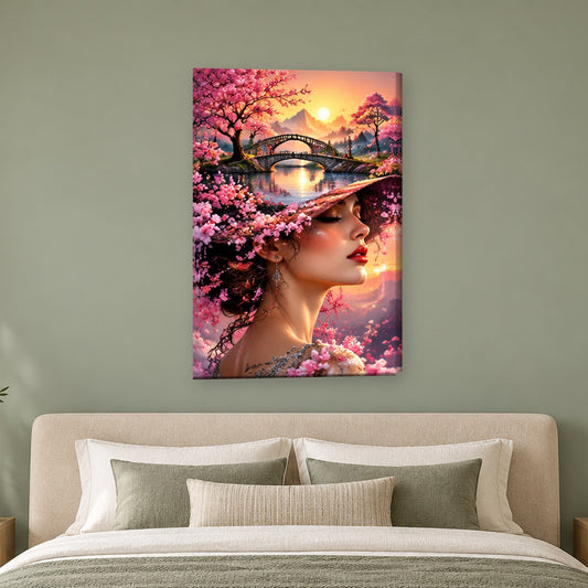 Tablou decorativ - Palaria cu Ciresi pe perete, in camera - Zibo.ro