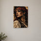 Tablou decorativ - Piratesa cu bandana rosie pe perete, in camera - Zibo.ro