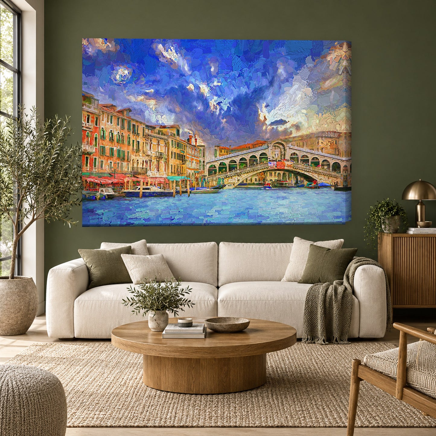 Tablou decorativ - Podul Rialto pe perete, in camera - Zibo.ro