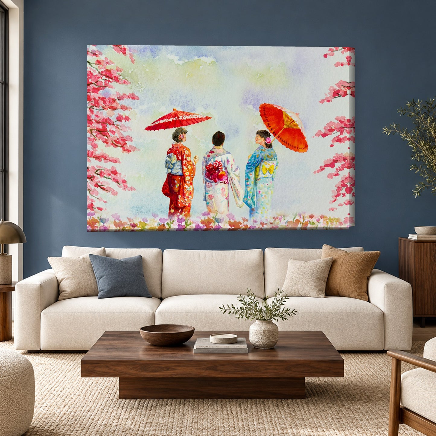 Tablou decorativ - Primavara japoneza pe perete, in camera - Zibo.ro