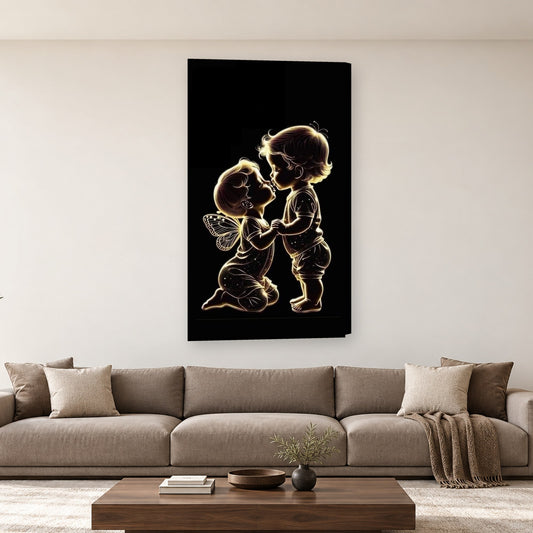 Tablou decorativ - Primul sarut pe perete, in camera - Zibo.ro