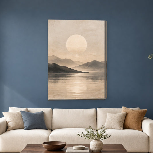 Tablou decorativ - Rasarit calm pe perete, in camera - Zibo.ro