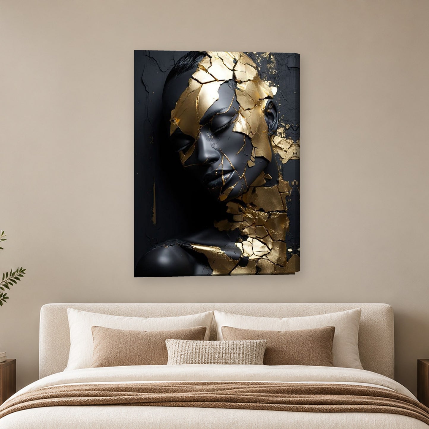 Tablou decorativ - Renastere in aur pe perete, in camera - Zibo.ro