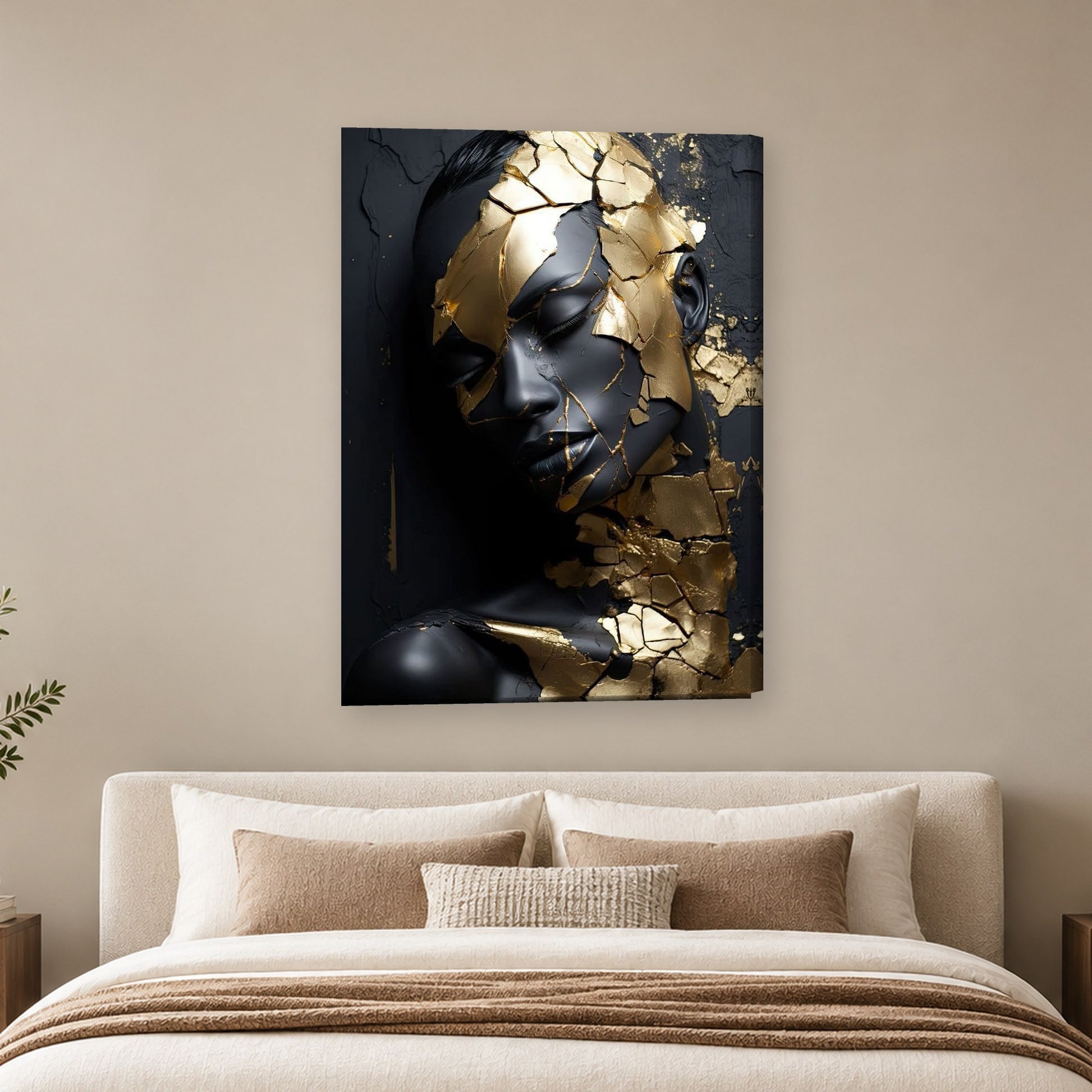 Tablou decorativ - Renastere in aur pe perete, in camera - Zibo.ro
