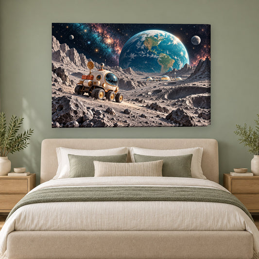 Tablou decorativ - Rover Lunar pe perete, in camera - Zibo.ro