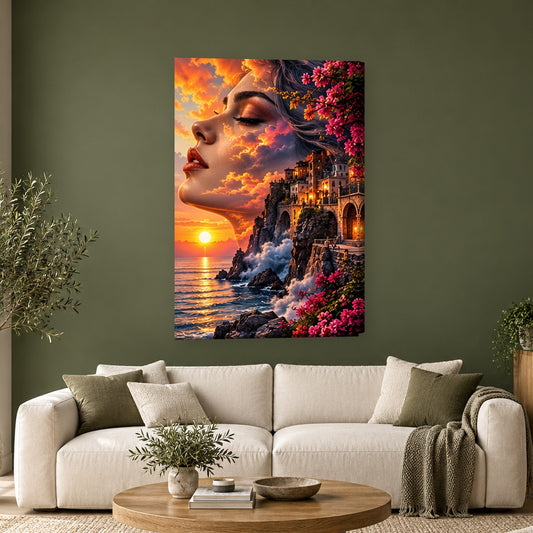 Tablou decorativ - Satul de pe Stanca pe perete, in camera - Zibo.ro
