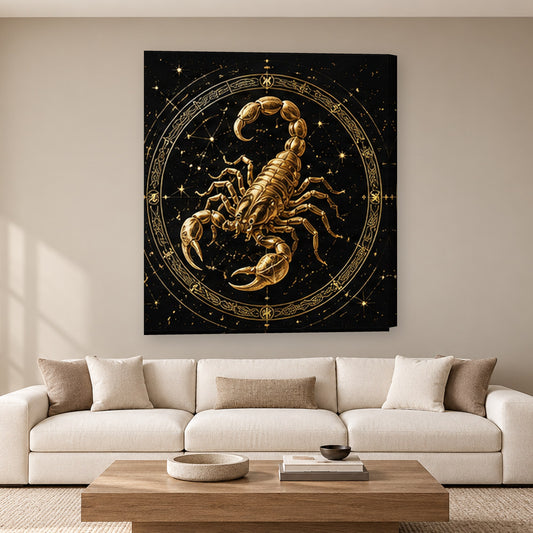 Tablou decorativ - Scorpionul de aur pe perete, in camera - Zibo.ro