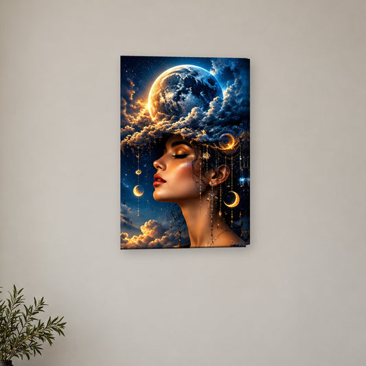 Tablou decorativ - Semilunile de Aur pe perete, in camera - Zibo.ro