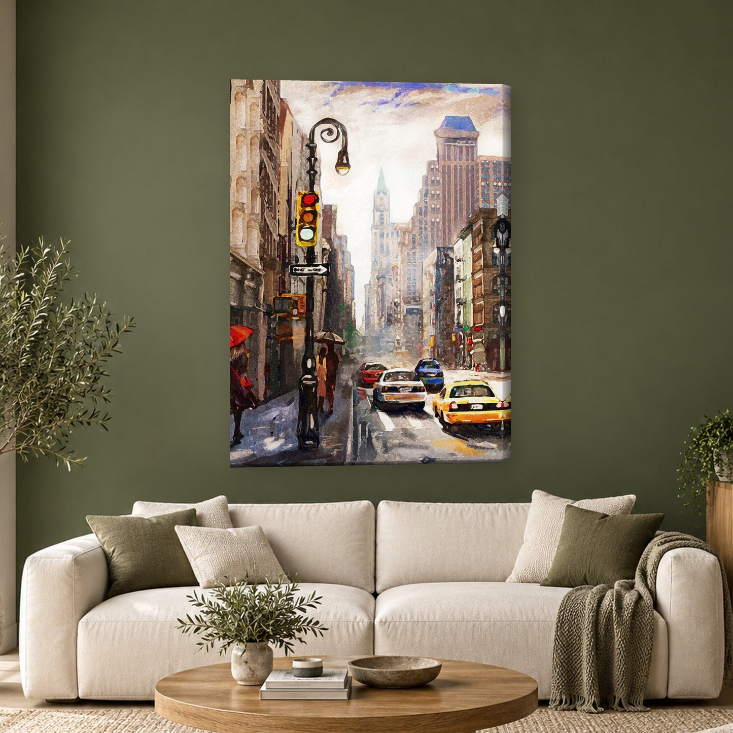 Tablou decorativ - Strazile New Yorkului pe perete, in camera - Zibo.ro