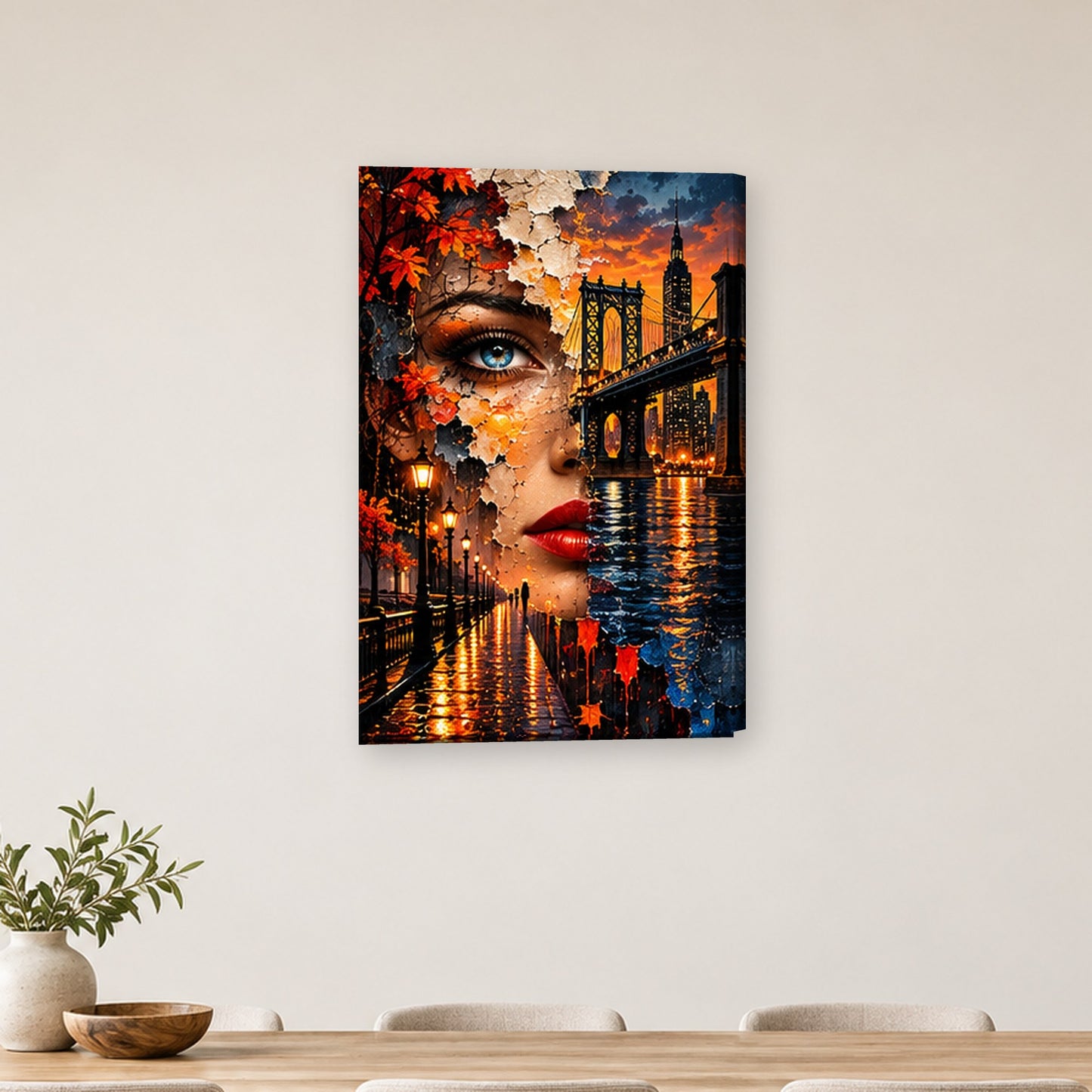 Tablou decorativ - Toamna pe Pod pe perete, in camera - Zibo.ro