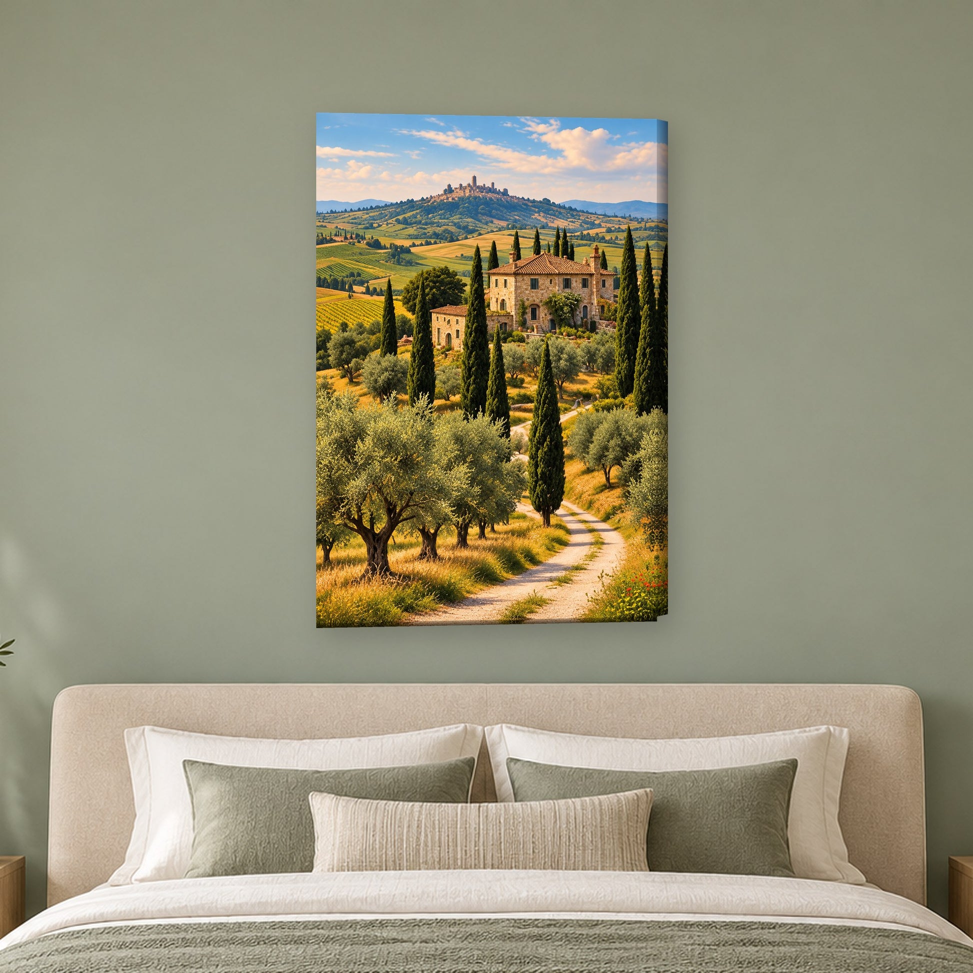 Tablou decorativ - Toscana, Peisaj rural pe perete, in camera - Zibo.ro