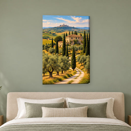 Tablou decorativ - Toscana, Peisaj rural pe perete, in camera - Zibo.ro