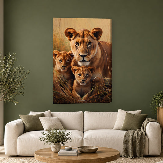 Tablou decorativ - Trioul din Savana pe perete, in camera - Zibo.ro