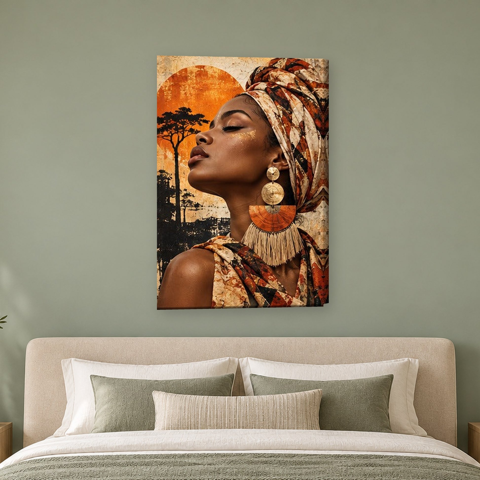 Tablou decorativ - Turban inflorit la asfintit pe perete, in camera - Zibo.ro