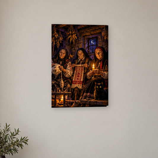 Tablou decorativ - Ursitoarele la Fus pe perete, in camera - Zibo.ro