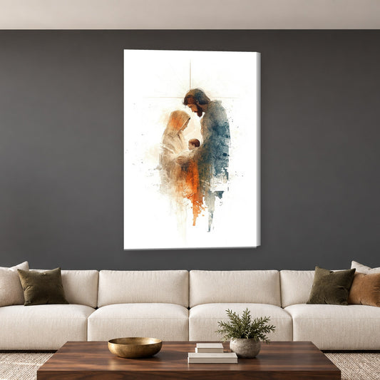 Tablou decorativ - Sfanta Familie pe perete, in camera - Zibo.ro