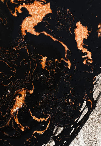 Tablou decorativ - Negru Oranj Abstract