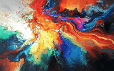 Tablou decorativ - Pastel Abstract Multicolor