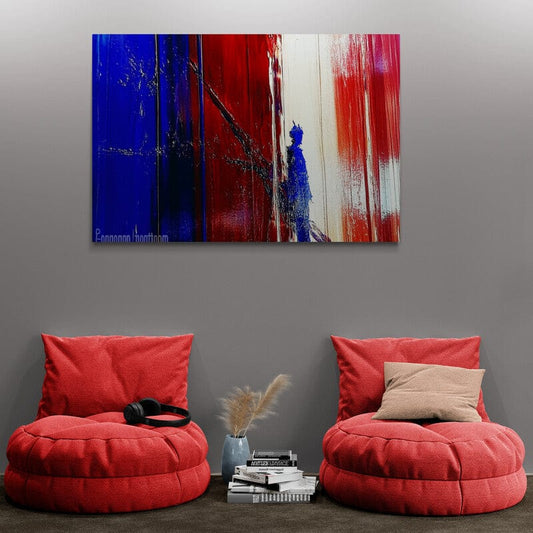 Tablou Canvas - Silueta Albastra