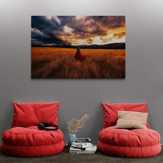 Tablou Canvas - Singura pe Camp