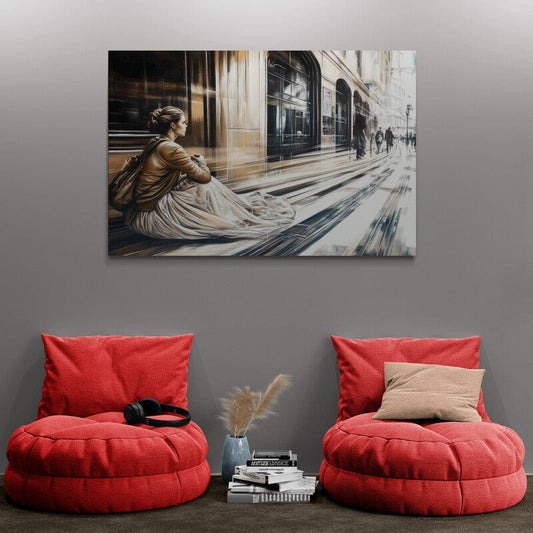 Tablou Canvas - Singura pe strada