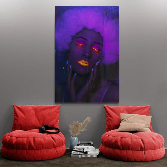 Tablou Canvas - Fluo Girl 5 Elegant Fluorescent