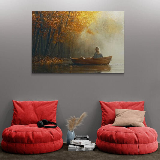 Tablou Canvas - Barca pe Râu