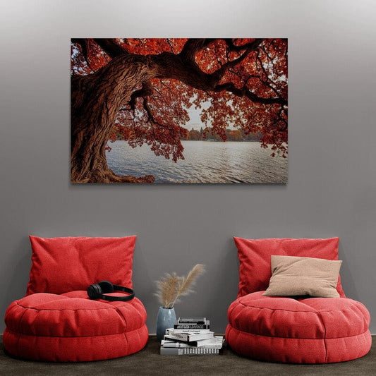 Tablou Canvas - Copac Aprins