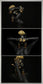 Set 3 Tablouri canvas - Trio femeie africana pictata cu auriu - Cameradevis.ro