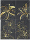 Set 4 Tablouri Canvas - Flori aurii - Cameradevis.ro