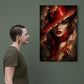 Tablou decorativ - Enigmatica in rosu