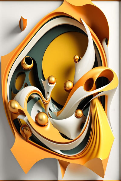 Tablou decorativ - Abstract Auriu