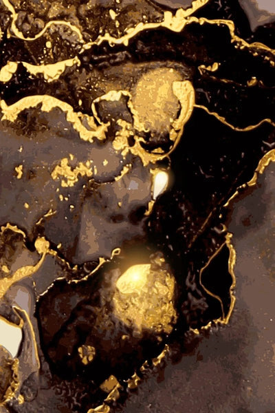 Tablou decorativ - Eleganta Abstracta Black&Gold 2