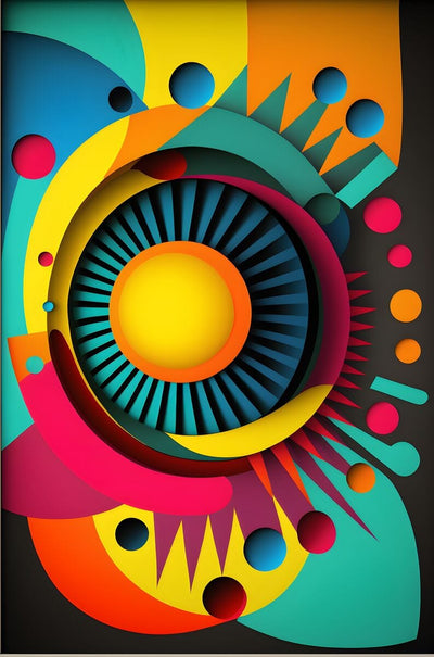 Tablou decorativ - Abstract Curcubeu