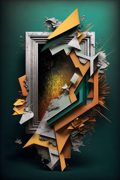 Tablou decorativ - Abstract in fereastra
