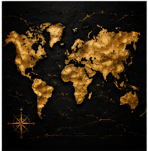 Tablou decorativ Abstract Negru, compozitie abstracta in negru
