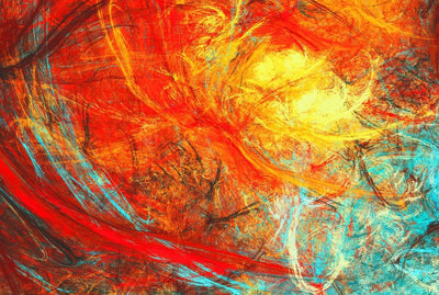Tablou decorativ - Abstract Rosu Aprins