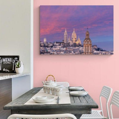 Tablou Canvas - Apus biserica Sacre Coeur Paris