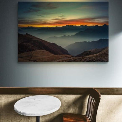 Tablou canvas - Apus de soare in munti