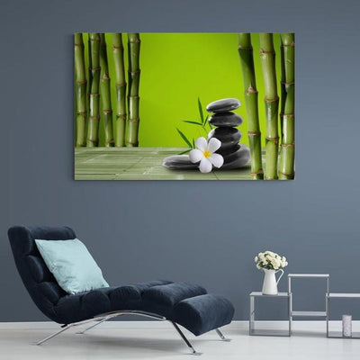 Tablou decorativ - Eleganta Naturii: Bambus si Pietre