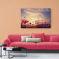 Tablou canvas - Camp de flori rosii - Cameradevis.ro