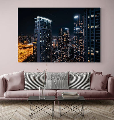 Tablou Canvas - Citadin reflexie nocturna