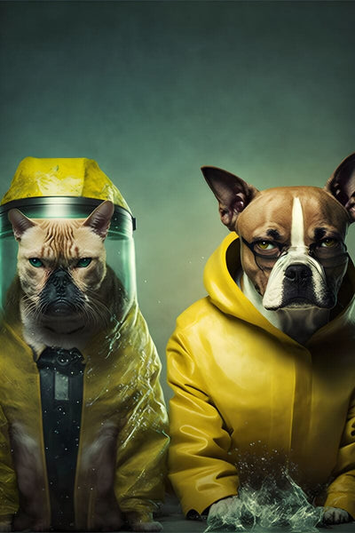 Tablou decorativ - Fashion Dog and Cat