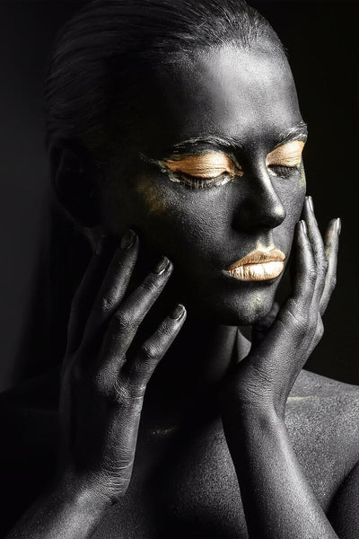 Tablou decorativ - Femeia cu Gold Make-up