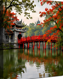 Tablou decorativ - Podul Roșu din Hanoi