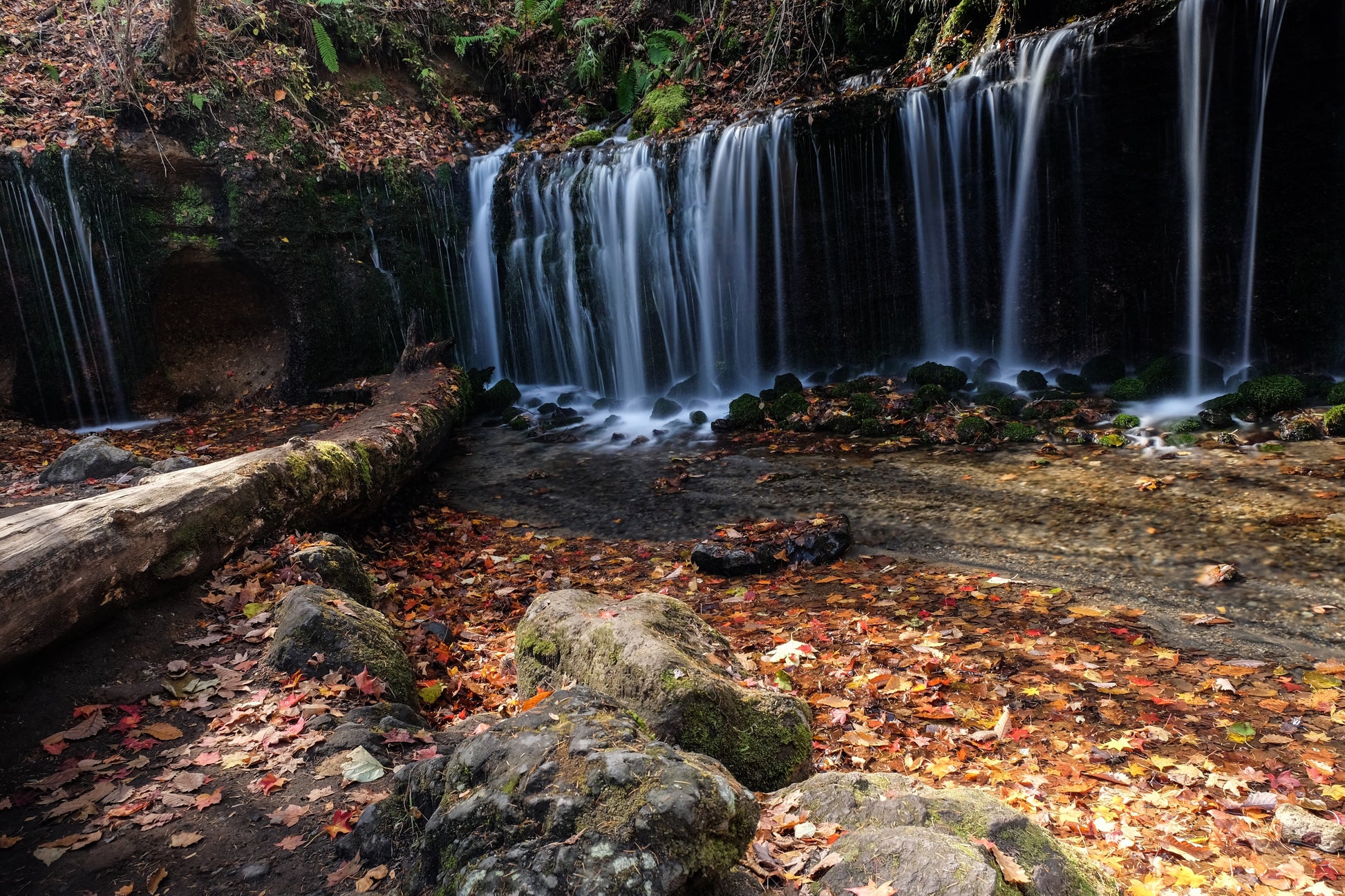 Tablou decorativ - Cascada lată de toamnă
