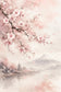 Tablou decorativ cu cires japonez in floare langa lac si munte